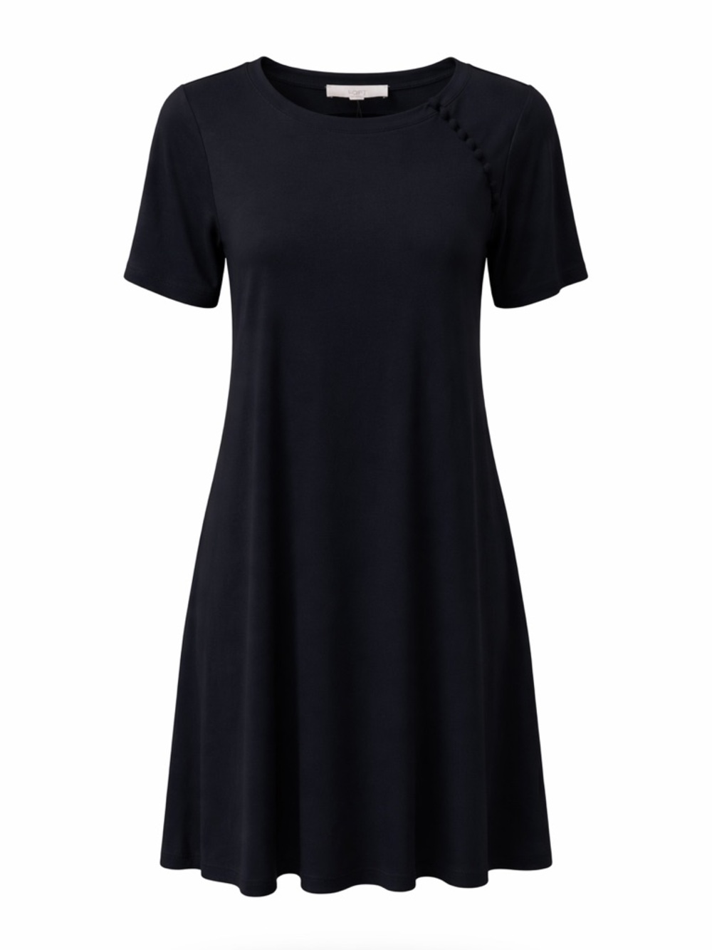 Loft NWT button shoulder swing dress, medium